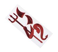PRETYZOOM Logo De Voiture Diable Stickers Autocollants du Diable des Cornes De Diable pour La Sticker Autocollant Diable Haut-Parleur Cornes De Halloween Un Camion 3D Bicyclette