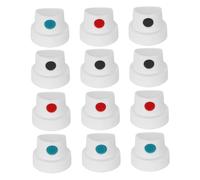 PRETYZOOM Lot de 12 Embouts de Pulvérisation Précis pour Bombes de Peinture en Aérosol, Compatibles Universellement, Couleurs Noire, Bleue et Rouge, Format Portable pour Projets de Graffiti