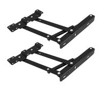 PRETYZOOM Lot de 2 Charnières à Ressort pour Table Basse Relevable, Support Multifonction en Fer Noir Mécanisme de Levage et Élévation pour Salon et Chambre
