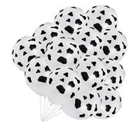 PRETYZOOM Lot de 25 Ballons en Latex Imprimés Vache pour Fête D'garçon et Filles, Épais et Résistants, Décoration Anniversaire Thème Western Cowboy