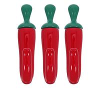 PRETYZOOM Lot de 3 Patères Murales en Alliage de Zinc Rouge, Crochets Vintage en Forme de Piment Résistants la Déformation, pour Vestiaire Mural Toutes Pièces