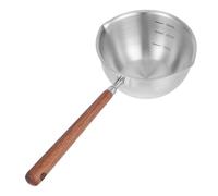 PRETYZOOM Louche à soupe avec double bec verseur en acier inoxydable manche long design oblique pour service précis de sauces et ragoûts en cuisine