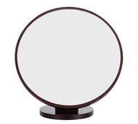 PRETYZOOM Miroir de Maquillage Rond Vintage en Bois Massif Bords Arrondis Lisses, Miroir Décoratif pour Chambre à Coucher et Salle de Bain Style Rétro Élégant