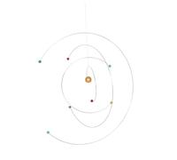 PRETYZOOM Mobile Suspendu Décoratif en Métal Structure Atomale, Style Nordique Moderne, Décoration Scientifique pour Salle de Séjour ou Chambre à Thème Astronomie