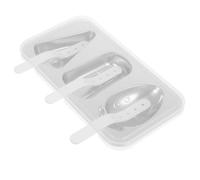 PRETYZOOM Moule à Ice Pop Argent en Acier Inoxydable, Ensemble 6 Pièces avec Couvercle, Accessoire pour Maison de Glaces, Pour DIY et Enfants
