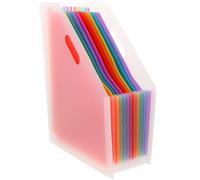 PRETYZOOM Organisateur de Fichiers de Bureau Grand Format en Plastique, Trieur Accordéon Portable et Résistant, Design Simple et Élégant pour École et Bureau