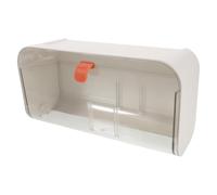 PRETYZOOM Organisateur Mural à 2 Compartiments pour Salle de Bain en | Installation sans Perçage, Couvercle Transparent, Rangement Étanche et Gain de Place, pour Mouchoirs