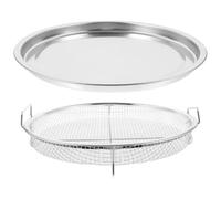 PRETYZOOM Panier de Barbecue en Acier Inoxydable Résistant la Corrosion Plaque Antiadhésive pour Cuisson et Service de Collations en Extérieur