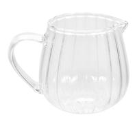 PRETYZOOM Pichet À Lait En Verre Transparent Mini Crémier Avec Bec Verseur 8.00 X 5.70 X 5.60 Cm Pour Crème Sauce Vinaigre Sucre Maison Bar Restaurant