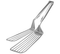PRETYZOOM Pince Alimentaire en Acier Inoxydable Argenté Longue Poignée Robuste Cuisine, Ustensile Multifonction pour Saisir Poisson et Barbecue