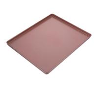 PRETYZOOM Plaque de Cuisson Rectangulaire en Acier Carbone Couleur Café, Accessoires de Boulangerie Lisses et Faciles à Nettoyer, pour Cookies et Toast à Domicile Cuisine de Restaurant
