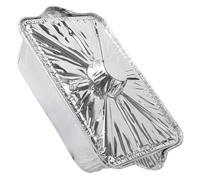 PRETYZOOM Plateau en Aluminium Alimentaire 2500ml Résistant Haute Température avec Couvercle, Empilable pour Cuisson Four et Barbecue en Extérieur ou Maison