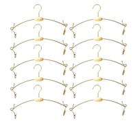 PRETYZOOM Porte-manteau antidérapant pour sous-vêtements en métal doré support compact pour soutiens-gorge et pantalons ensemble de 10 pièces pour organisation à domicile magasins et blanchisseries