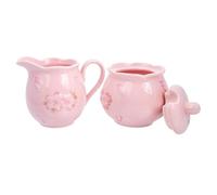 PRETYZOOM Pot à Lait en Céramique Rose Sucrier Assorti et Pot à Épices Cuisine, Ensemble Essentiel pour Restaurants et Hôtels, Design Élégant et Fonctionnel