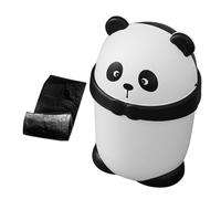 PRETYZOOM Poubelle Panda Mignonne avec Couvercle PP pour Chambre et Salon | Design à Clapet, Usage Polyvalent, Facile à Nettoyer, Forme Animale, Style Décoratif pour Intérieur