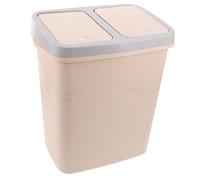 PRETYZOOM Poubelle Verticale à Double Compartiment 18l en Plastique Ouverture Facile et Séparation Humide et Sèche Cuisine et Espaces Domestiques