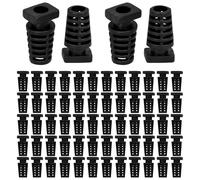 PRETYZOOM Protecteur de Câble Noir en Abs, Serrage-câble Anti-Traction Facile à Installer pour Fils Électriques, pour Projet Électrique et Applications de Câblage, Lot de 100 Pièces