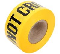 PRETYZOOM Ruban de Signalisation Jaune et Noir « Crime Scene Do Not Cross » Non Adhésif 7,5 Cm X 305 M en Pe Résistant aux Intempéries pour Barrière de Sécurité, Délimitation de Zone