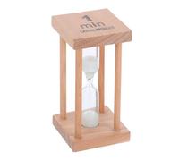 PRETYZOOM Sablier en Bois Blanc 1 Minute pour Garçon et Filles, Minuterie de Bureau en Verre et Sable, Décoration Moderne et Simple pour Chambre ou Festival