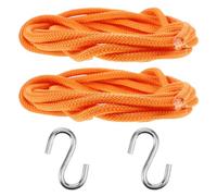 PRETYZOOM Sangles de Hamac Réglables en Acier Inoxydable, Fixation | Nylon Orange, Installation Simple et Ferme, pour Chaise Suspendue et Usage Extérieur