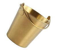 PRETYZOOM Seau en Acier Inoxydable Doré 0,7l Porte-Frites Polyvalent pour Snacks et Glace, Seau Multi-Fonction pour Restaurants et Bars