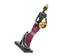 PRETYZOOM Statuette Femme Africaine en Résine, Posture Vivante et Finitions Soignées, Décoration de Bureau, Salon ou Étagère, Cadeau d’Art Maison