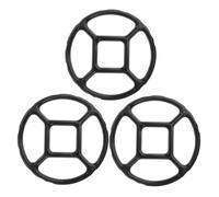 PRETYZOOM Support Anti-dérapant Pour Cuisinière à Gaz Anneau De Wok Émaillé Noir 3 Pièces Compatible Brûleur à Gaz Utilisation Cuisson Multifonctionnelle La Cuisine Familiale