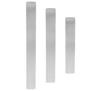 PRETYZOOM Tableau Adhésif Mémo en Fer Argenté 3pcs avec Bords Lisses Compatible Murs Larges pour Cafés et Espaces Muraux