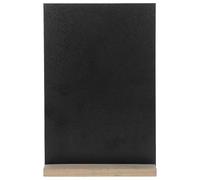 PRETYZOOM Tableau Noir en Bois avec Socle, Ardoise à Craie Réutilisable pour Décoration Murale et Étiquettes Alimentaires, pour Fêtes D'anniversaire