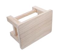 PRETYZOOM Tabouret Bois Massif Compact et Polyvalent Maison, Petit Siège en Bois Beige comme Banc de Rangement pour Chaussures et Marchepieds