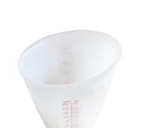 PRETYZOOM Tasse à Mesurer en Silicone Translucide 250ml Double Échelle, Marquages Permanents et Rangement Compact Cuisine et Machine à Café Couleur Aléatoire