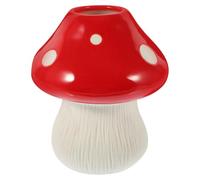 PRETYZOOM Vase Champignon en Céramique Rouge, Petit Vase Décoratif, Contenant de Fleurs Séchées, pour Fleurs Fraîches, Soie ou Séchées, Décoration Maison, Pendaison de Crémaillère