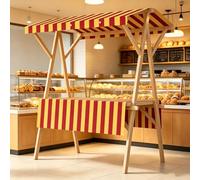 PreuepltrMa Stand de marché pliable avec auvent | Barre de vente d'extérieur avec housse et nappe, carton pliable pour le marché des agriculteurs pop-up (40 cm