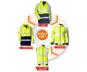 Prévention parka 4 en 1LMA haute visibilité - 5002