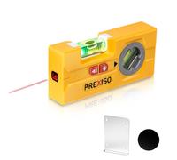 PREXISO Niveau à Bulle Laser 2-en-1 | Mini Niveau Torpille avec LED, Niveau de Poche Magnétique et Rotatif, Laser 10 m pour Rénovation et Décoration Maison