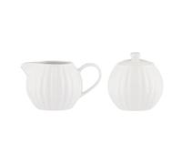 Price & Kensington 0056.818 Pot à lait et sucrier en grès Blanc