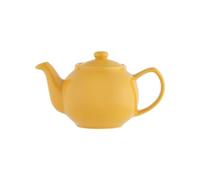 Price & Kensington Théière anglaise pour 2 tasses, en faïence de qualité supérieure, en jaune moutarde brillant, passe au micro-ondes et au lave-vaisselle, théière vintage