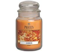 Price's - Grande bougie en pot ambrée - Parfum doux, délicieux et de qualité - Parfum longue durée - Jusqu'à 150 heures de combustion
