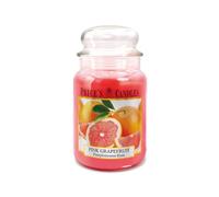 Price's - Grande bougie en pot pamplemousse rose - Parfum doux, délicieux et de qualité - Parfum longue durée - Jusqu'à 150 heures de combustion