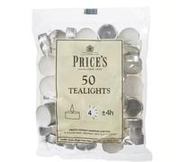 Price's Prices Patent Candles Lot de 50 Bougies Chauffe-Plat en Cire Non parfumée 3,8 x 1,8 cm