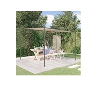 vidaXL Pavillon Beige 3x3 m 180 g/m² tissu et acier