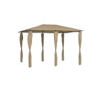 vidaXL Pavillon avec couvertures de poteaux 3x4x2,6 m Taupe 160 g/m