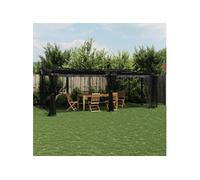 vidaXL Pavillon avec parois en filet Anthracite 6x3 m acier