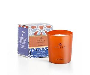 Prija Bougie Artisanale Coulée à la Main Jus d'Ambre avec un Parfum Méditerranéen, Bougie Parfumée à L'aromathérapie dans une Boîte de 160g