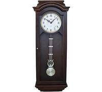 Prim Horloge Murale Design en Bois Melody III - B - radiocommandée - Bois foncé/mélody - Horloge Radio-pilotée de Luxe - Grande décoration Murale : 280 x 785 x 142 mm, décoration de Luxe pour Salon,