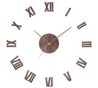 PRIM Romulus Horloge Murale en Bois DIY, fabriquée en UE, Chiffres en Bois 3D, Chiffres Romains, Bois foncé, Horloge Murale à Faire soi-même,600 à 1000 mm, pour Salon, Cuisine,Chambre