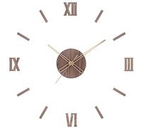 PRIM Romulus Horloge murale en bois DIY, fabriquée en UE, chiffres en bois 3D, chiffres romains, bois foncé, horloge murale à faire soi-même,600 à 1000 mm, pour salon, cuisine,chambre