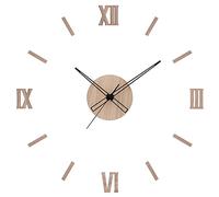 PRIM Romulus Horloge Murale en Bois DIY, fabriquée en UE, Chiffres en Bois 3D, Chiffres Romains, Bois foncé, Horloge Murale à Faire soi-même,600 à 1000 mm, pour Salon, Cuisine,Chambre