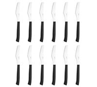 Prima Collection Lot 12 Couteaux à Pizza Acier inoxydable Manche noir