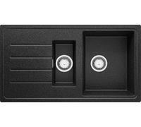 PRIMAGRAN Evier Cuisine en Granit au Meuble 60cm + Kit de Vidage, 90x50cm